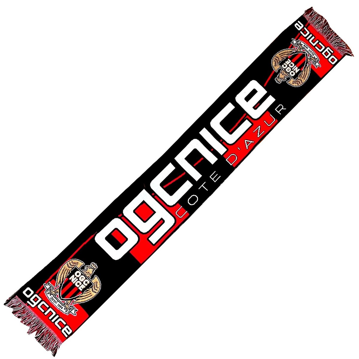 Écharpe Supporter OGC Nice / Lazio Rome 2017-2018 – Europa League, Noire, état Neuf