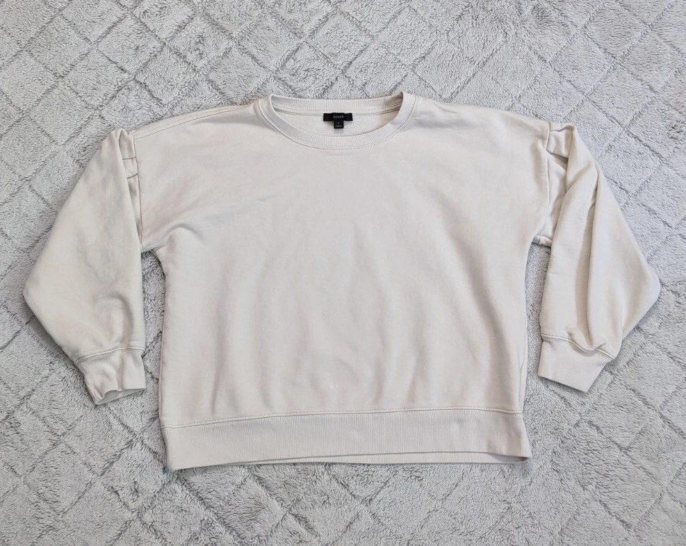 Balloon sleeve crew neck sweatshirt cheap