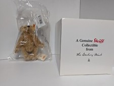 Danbury Mint Steiff 8in Mohair Bear still in Plastic, Original Box and Tags 