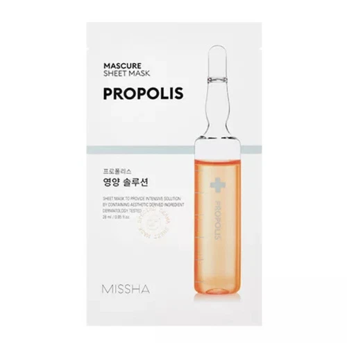 [MISSHA] Mascure Sheet face Mask Propolis 28ml Each, Pack Of 5 Face Sheets