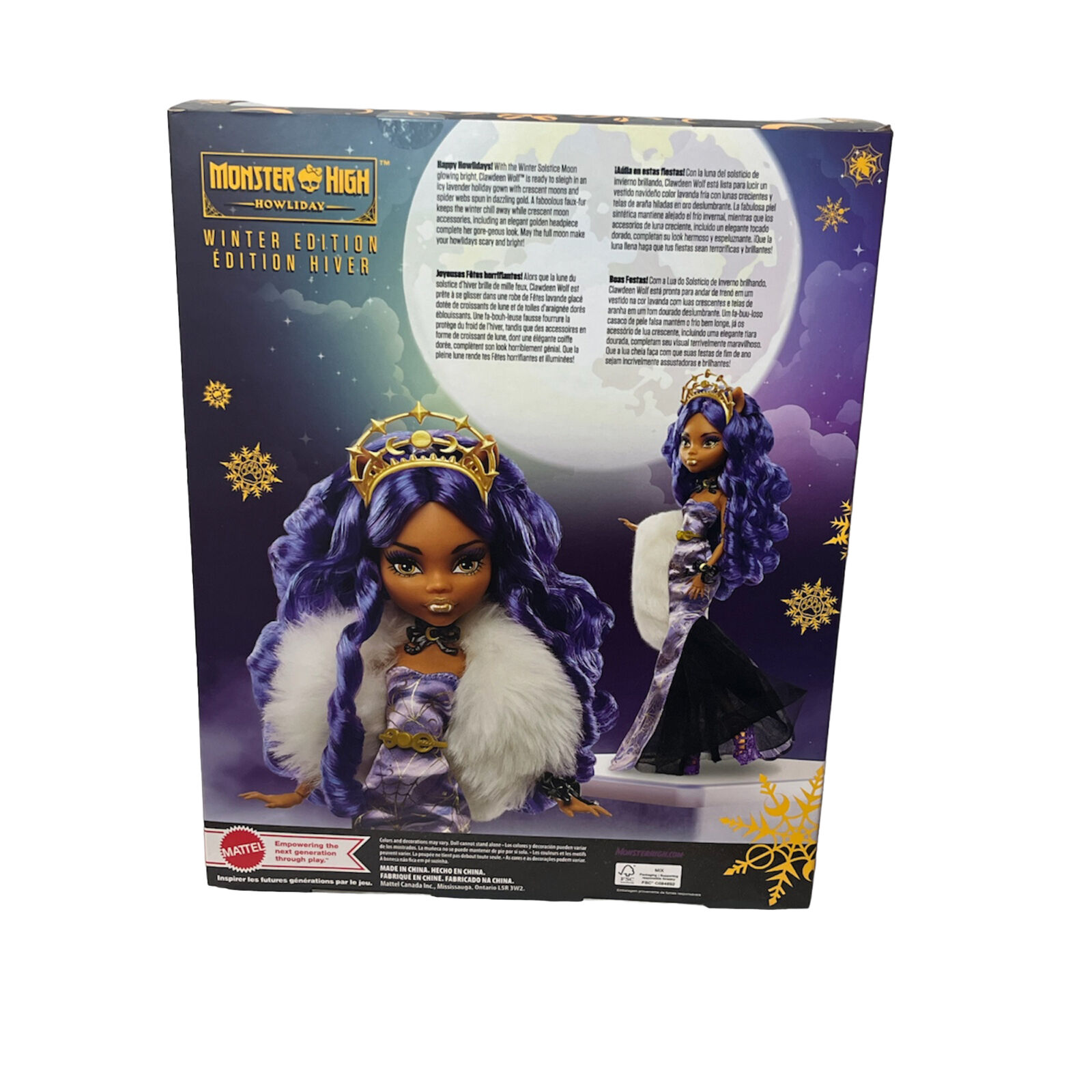 Monster High Howliday Winter Edition Clawdeen Wolf Doll – Mattel