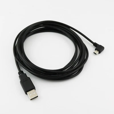 1x USB 2.0 A Male to Mini 5 Pin Male Left Angled Data Charger Adapter Cable 10ft - Image 1 of 4