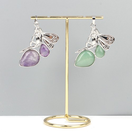 Fee Elf Quarz Kristall Wassertropfen Edelstein Anhänger DIY Schmuck Geschenk - Bild 12 von 28