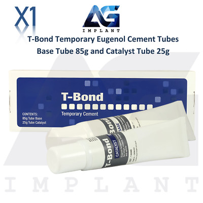 Dental T-Bond Temporary Eugen0l Cement Tubes Self Cure Restoration Handmix Lab