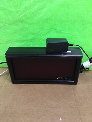 BRG Precision Products RED LED Digital Clock 12'' x 6'' with 2.5'' Numbers (TESTED)