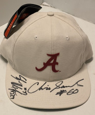 SHAUN ALEXANDER #37 & CHRIS SAMUELS ALABAMA AUTOGRAPHED SIGNED BASEBALL CAP HAT