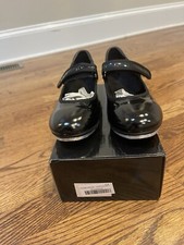 Patent Easy Strap slip on Tap Shoes for Girls and Boys