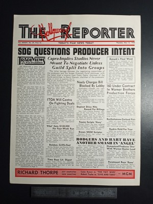 Hollywood Reporter May 12 1938 Screen Directors Guild Great Britian Rodgers Hart