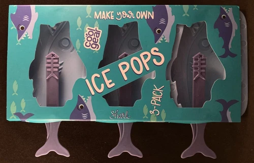 Cool Gear Make Your Own Ice Pops Sharks 3-pack BPA Dishwasher Safe