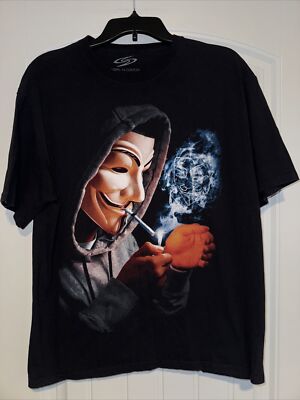 Anonymous Hacker Mr Robot Sided Smoking T Shirt Large T Shirt Mask Anarchy