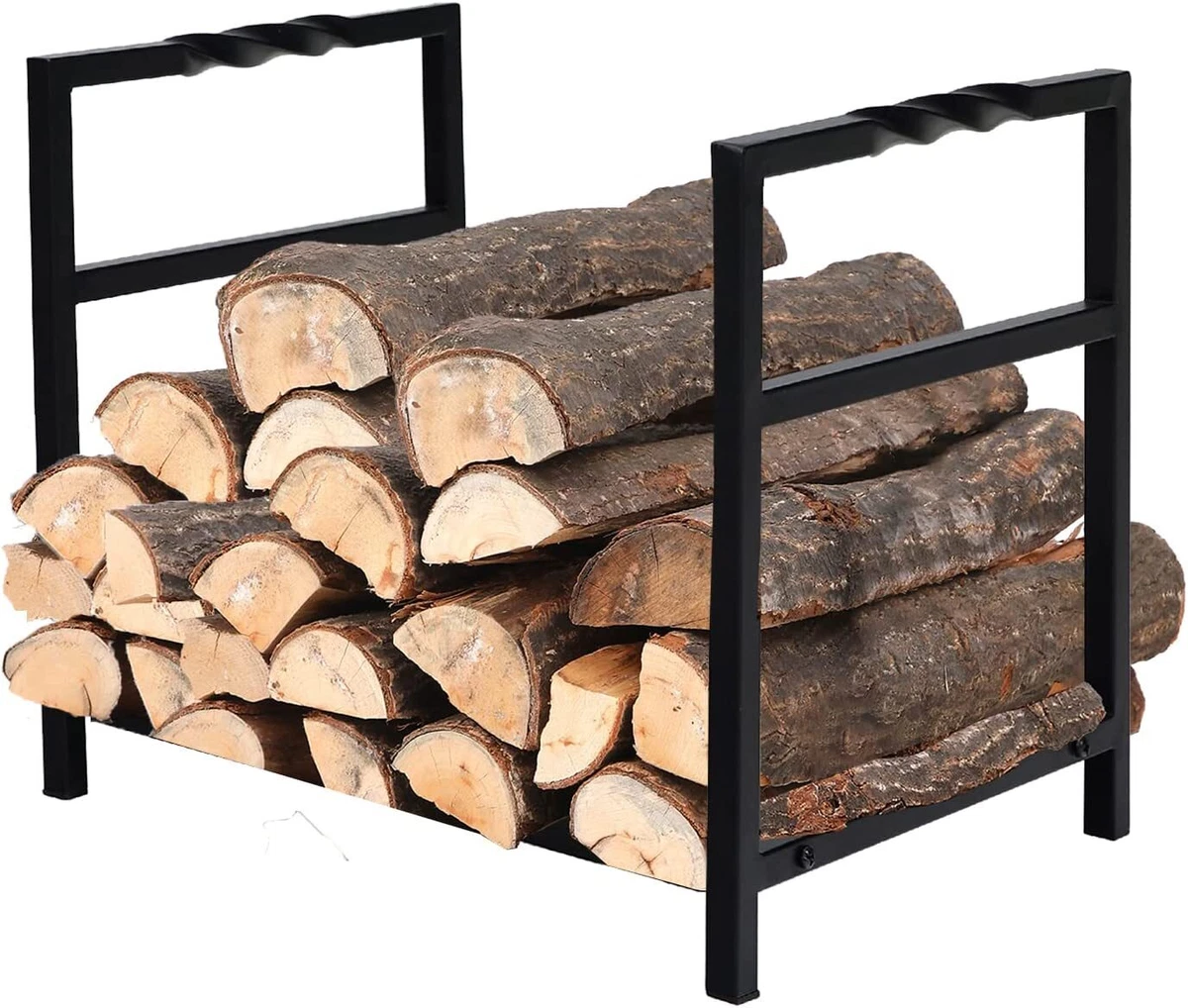 PHI VILLA 16 Inch Indoor/Outdoor Firewood Racks Log Rack, Wavy