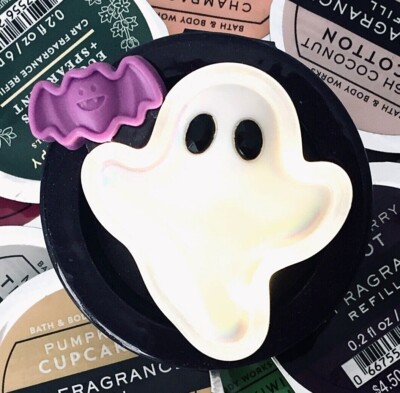 2PC SET Refill+Clip Light Up Ghost Visor Bath & Body Works Car Scentportable