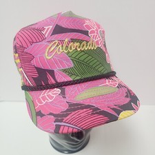 Vintage Colorado Cord Hat Trucker Cap Embroidered Tropical Snapback High Crown