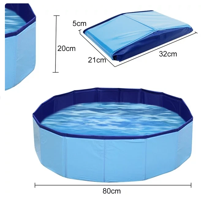 Piscina plegable Hanmun para niños piscina de plástico duro para perros - pozo de bolas de 32" para niños Fol Foto 2 de 4
