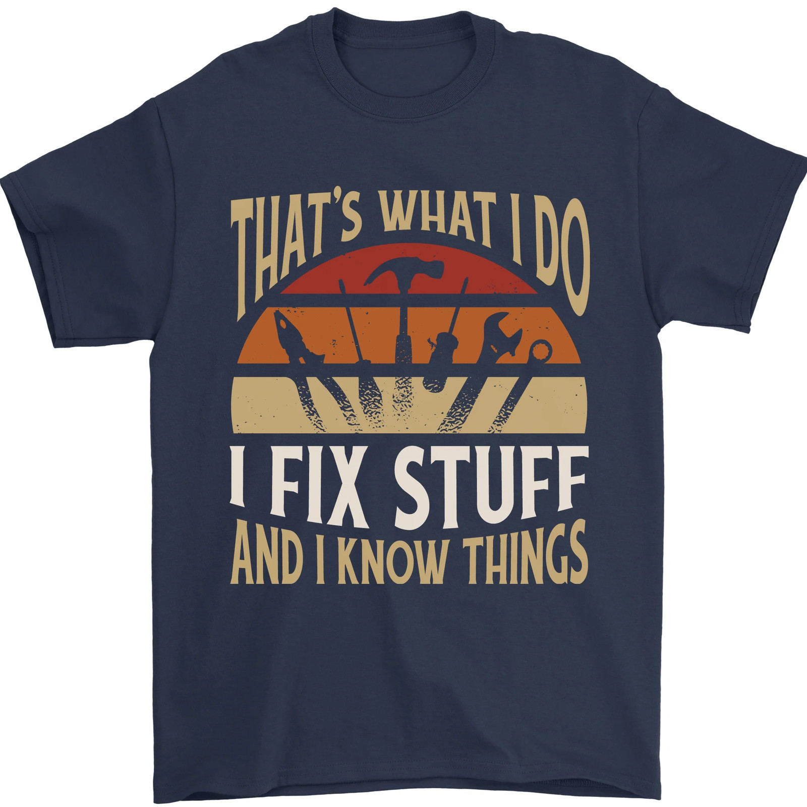I Fix Stuff Divertido Electricista Brillo Mecánico Camiseta Hombre 100% Algodón,