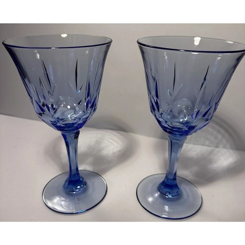 Avon wine glasses 2-pc American Blue Classics Glass France Wine Glasses