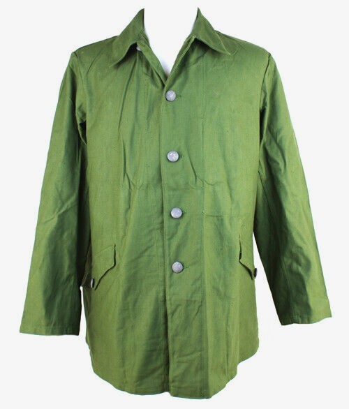 Chaqueta de Trabajo Abrigo Core Verdadero Vintage Escandinavo Genuino Sueco 100% Algodón de Colección