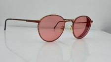 Vintage Mirari 5506 Brown Gold Round Italy Sunglasses FRAMES ONLY