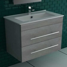 Alpenberger Waschtisch Set mit Unterschrank Waschbecken Badmöbel Bad vormontiert