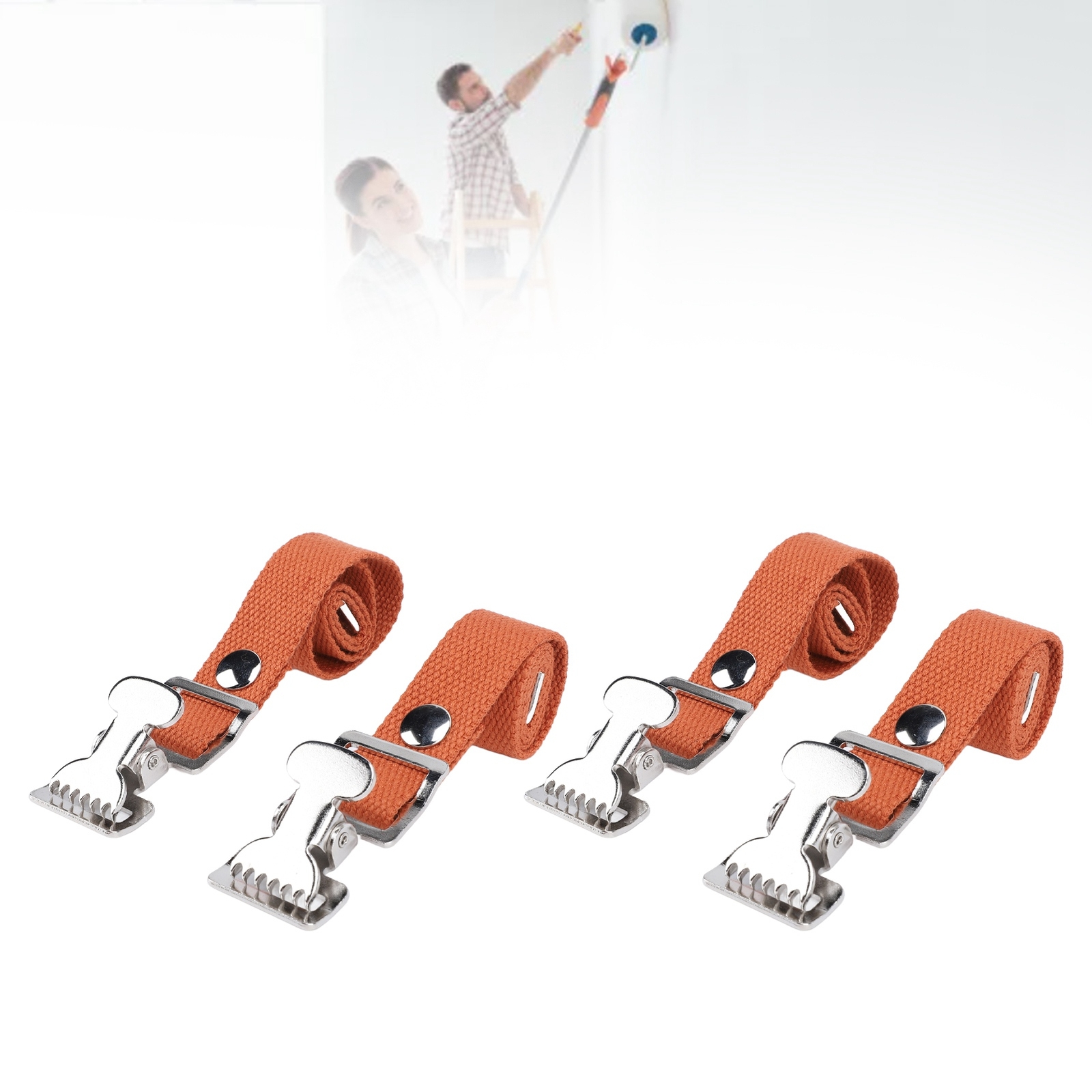 Drywall Foot Band Straps Adjustable Aluminum Alloy Buckle 4Pcs Stilt Leg Straps