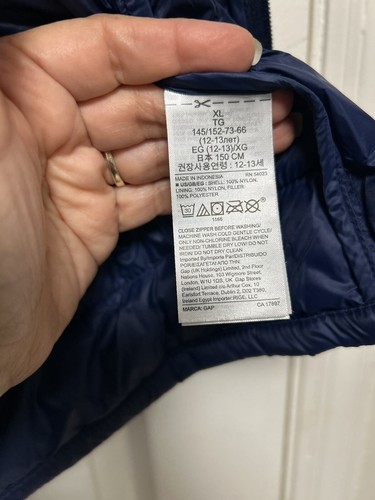 Gap Kids 100% Recycled Lightweight Puffer Jacket Size XL - Picture 8 of 12