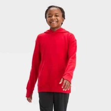 Boys' Fleece Hooded Sweatshirt - All In Motion Red Size XL 14