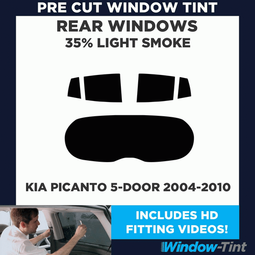 Pre Cut Window Tinting Film for Kia Picanto 5-door Hatch 2004-10 35% Light Rear - Picture 2 of 10