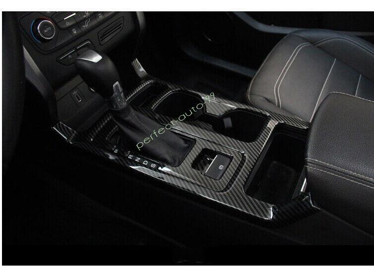 For Ford Escape Kuga 2017-2018 2019 Carbon Fiber Center Console Gear Shift Panel