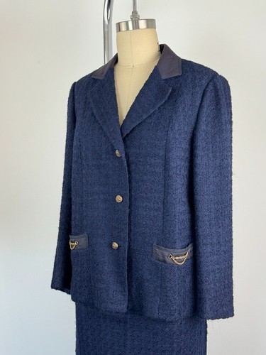 RARE Monique Bagela Paris Custom VIntage Tweed 1950's Skirt Suit * Size 12/14 - Picture 4 of 8