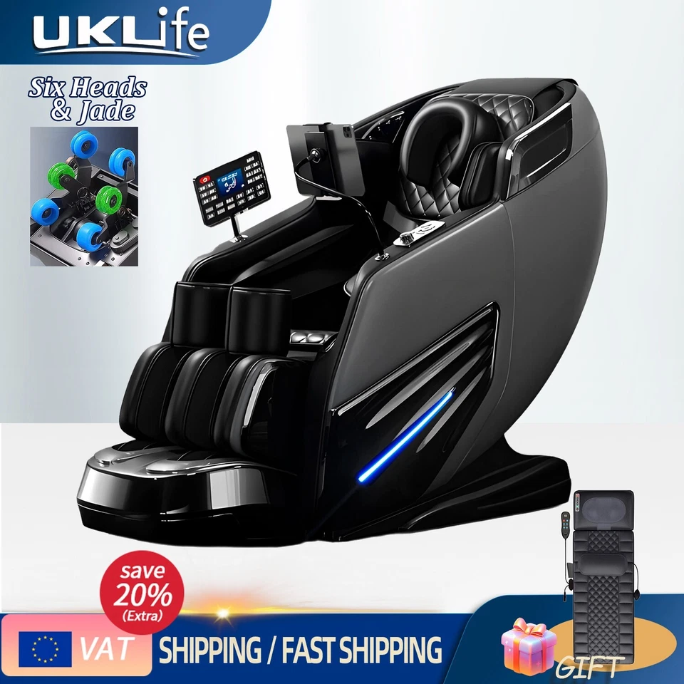 3 Jahres Garantie 6D Jade Zero Gravity Dual SL-Track Luxus Thai Massagesessel