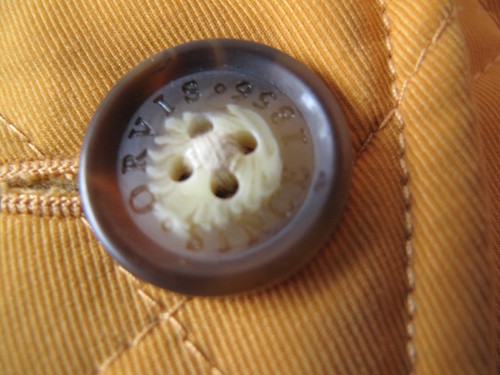 Orvis Size S Mustard Yellow Quilted Padded Jacket Coat Country Paisley Lining - Picture 4 of 8
