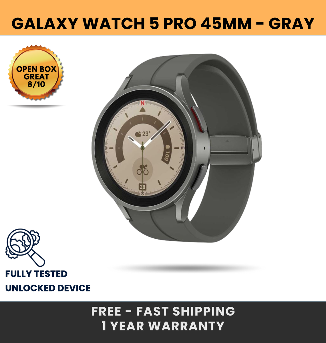 SAMSUNG - Galaxy Watch5 Pro 45mm スマートウォッチ Samsung Galaxy Watch5 Pro LTE - Grey Titanium | Samsung AU