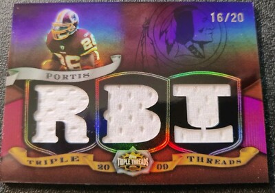 2009 Topps Triple Threads Relics Purple #TTR-53 Clinton Portis /20 Redskins