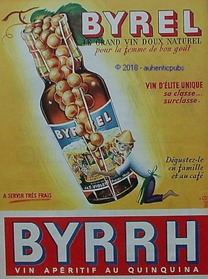 ADVERTISEMENT BYRRH BYREL WINE WOMAN OF GOOD TASTE AFTER M.S DE SAINT MARC 1958 AD