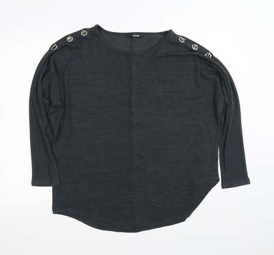 Quix Damen Pullover blau Rundhals Baumwollmischung Größe M