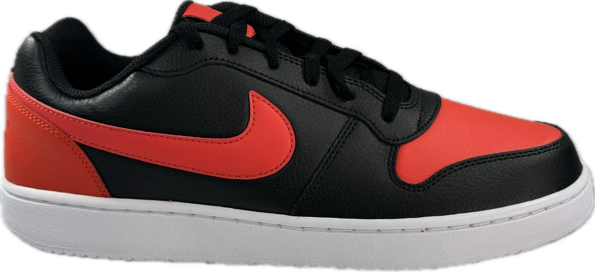 Size 10.5 - Nike Ebernon Low Black Habanero Red for sale