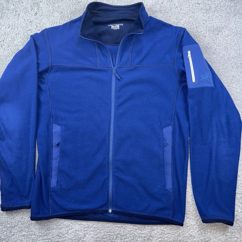 arcteryx full zip fleece hiking activewear backpacking jacket