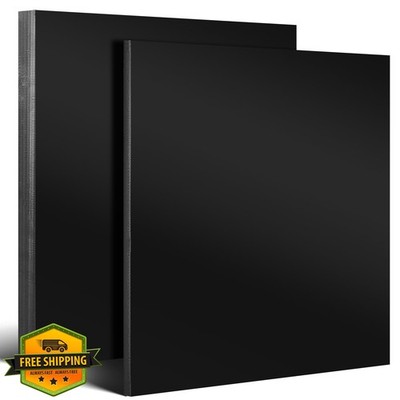 Sasylvia Black HDPE Sheet 12'' x 12'', 1'' and 1/2'' Thick