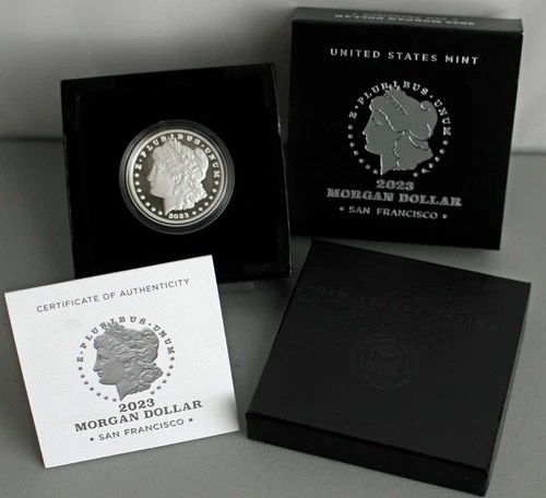 2023 S Morgan Silver Dollar Proof Coin with Box and COA San Francisco Mint $1