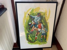 Football painting by Harry schaare 2003 limited edition 