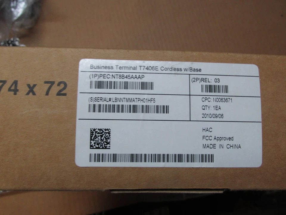 Brand New Nortel T7406E 2.4GHz DIGITAL CORDLESS TELEPHONE WITH BASE STATION - Image 3 of 3