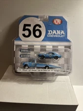 ACME '67 Chevy T/A Camaro Dana and '67 Chevy C-30 Ramp TRUCK Light Blue #56