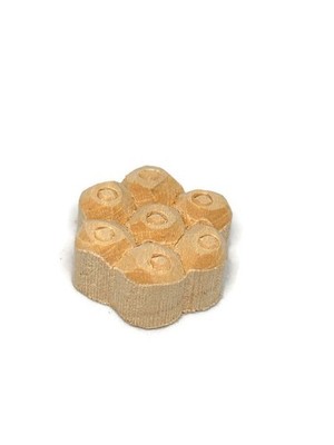 Kuckucksuhr Blume, Holz, 35mm Durchmesser, handgeschnitztes Lindenholz, unbehandelt