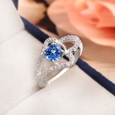 AAA Fine Quality 6x6 MM Aquamarine Ring, 925 Sterling Silver Anniversary Ring,