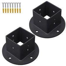 2x2in Post Bracket Kit for Anchoring Wood Posts in For Decks and Outdoor Areas