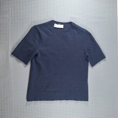 Tory Burch Youth Kids Cashmere Sweater Shirt Size Small Navy Blue