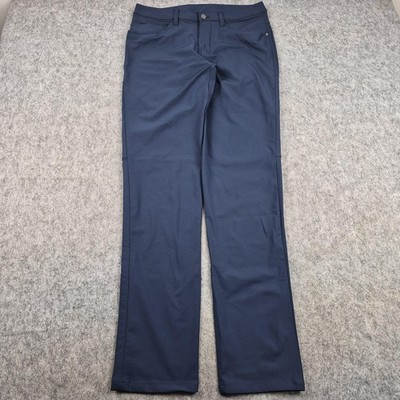Lululemon Hose Herren W30 L33 blau Chino gerades Bein Hose Stretch Freizeit