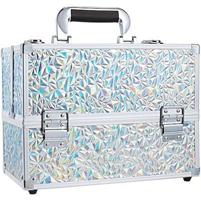 Frenessa 6 Fächer Schminkbox Kosmetikkoffer Schmuck Organizer Kosmetik Make Up