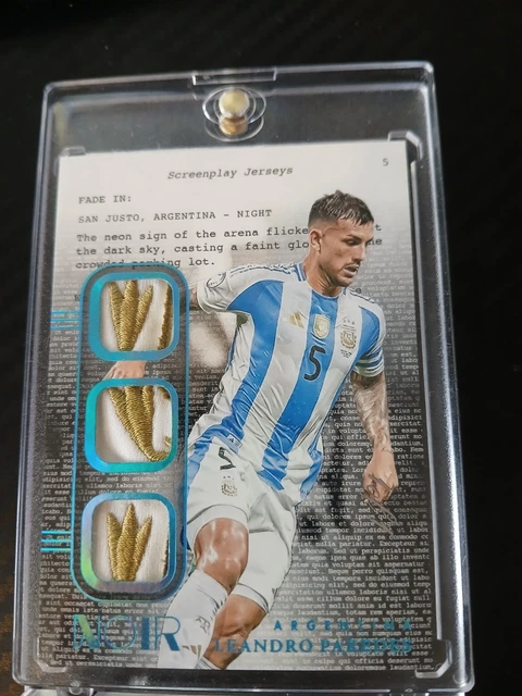 Leandro Paredes - Panini NOIR-Triple patch #1/1 Argentina