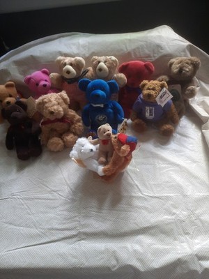 Lot of 13 Small Bears/Boyd,Russ,Galerie,Furskins,Sckubert,DanDee See Pictures